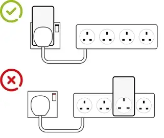 Powerline adapter with extension cable